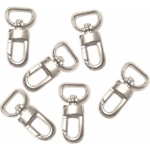 5/8 Inch Swivel Snap Hooks, Nickel Finish, Lobster Claw, 60 Pieces