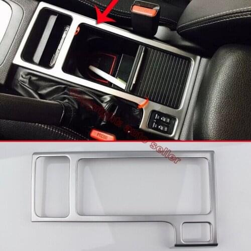 ABS Pearl Chrome Interior Cup Drink Holder Cover Trim Bezel Frame Molding Garnish For Subaru XV 2011-2015