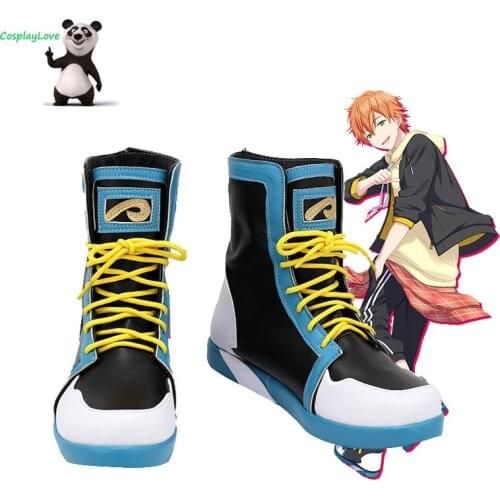 CosplayLove Project Sekai Colorful Stage! feat. Miku Shinonome Akito Black Shoes Cosplay Long Boots Leather Custom Made