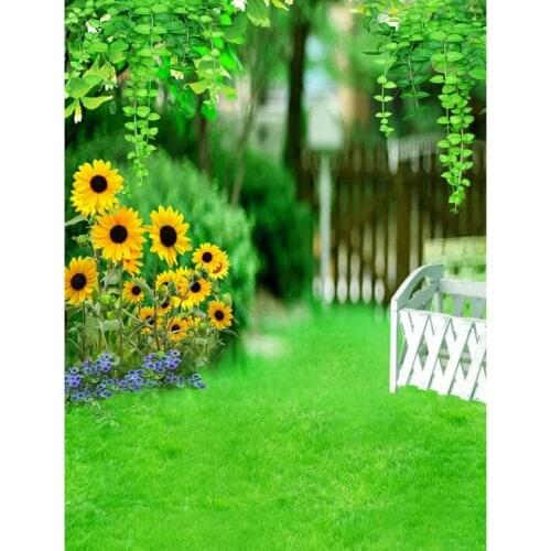 Sunflowers kids photo background vinyl fotografia summer fund photographic backdrops for photo studio props scenic funds S-2446