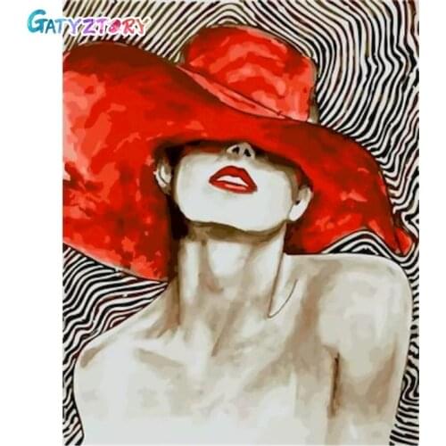 Gatyztory Painting By Numbers For Adults Woman Picture Coloring By Numbers Acrylic Paints Drawing On Canvans Home Decor