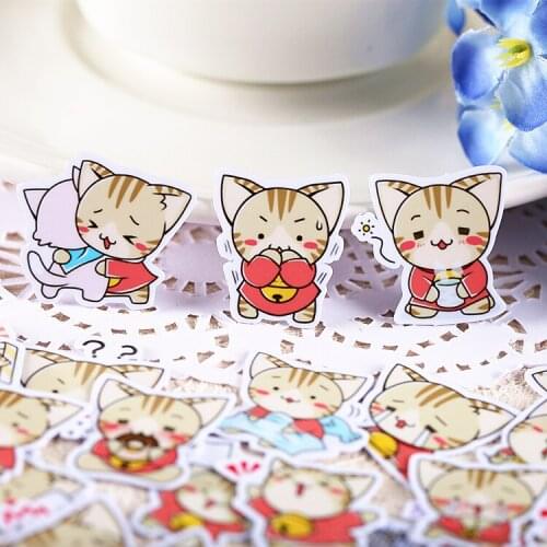 40pcs creative cute self-made SUZU cat stickers scrapbooking stickers /decorative sticker /DIY craft photo albums