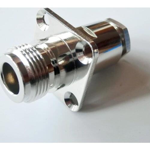 1 Pcs Connector N Female With 4 Hole Flange Panel Chassis Mount Clamp for RG316 RG174 RG179 LMR100 Cable RF Coaxial Adapters