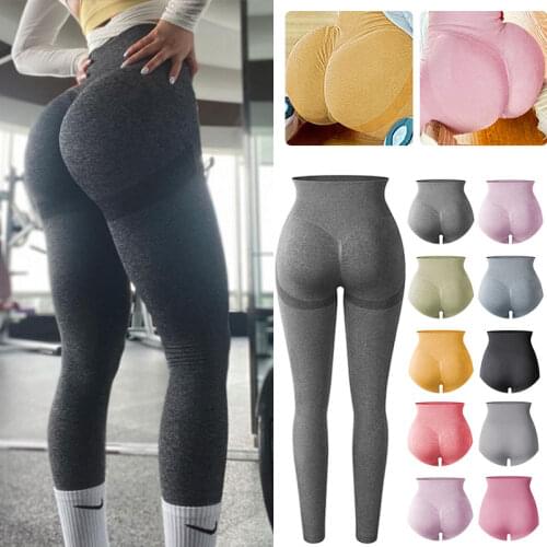 High Waisted Seamless Leggings Stretchy Scrunch Butt Lifting Leggins Push Up Sport Legging Women Fitness Running Gym Pants