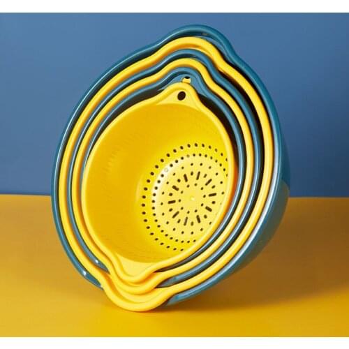 Multifunction Double Drain Basket Kitchen Refrigerator Drain Storage Basin Plastic Fruit Vegetable Washing Basket