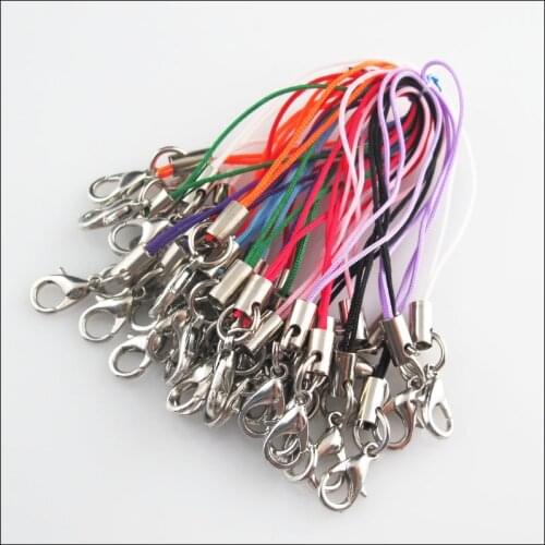 Fashion 30Pcs Mixed Mobile Cell Phone Lanyard Strap Lobster Clasp Cords 62mm