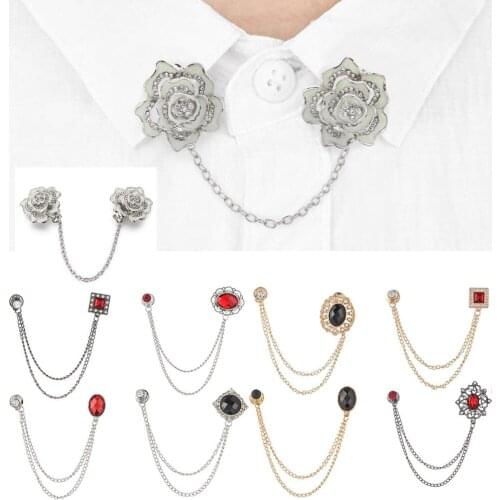 Fashion Snowflake Rose Shape Cardigan Clip Sweater Shawl Clips Keeper Collar Duck-mouth Plated Metal Clip Holder Accessories