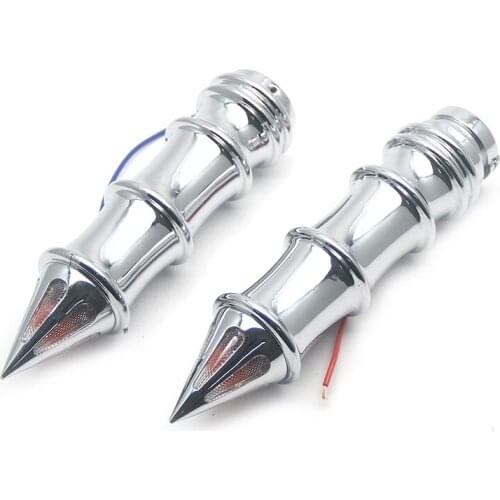 Motorcycle Spike 25mm Hand Grip w/ Turn Signals For Honda Shadow Magna Vtx 1300 1800 Vt1300