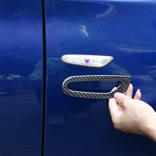 Carbon Fiber Car Exterior Turn Signal Light Frame Cover Sticker Trim For BMW 3 Series E90 E92 E93 2005- 2008 2009 2010 2011 2012