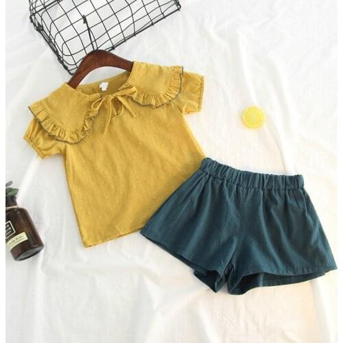 Baby Girl Clothes Kids Girls Casual Sets 2019 Summer Korean New Toddler Girl Cute Shirt+shorts 2pcs Sets Baby Girls Outwear Suit