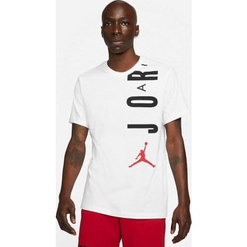 Original Nike Jordan Air Stretch Short-Sleeve Male T-Shirt-White CZ8402-100