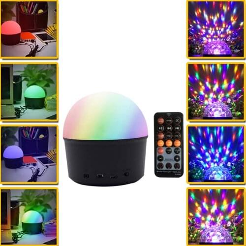 RGB LED Disco dj Ball Light Stage DJ Ball Laser Light Projector Music Sound Lamp Bluetooth Disco Light For Indoor KTV Ball Party