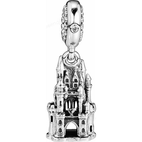 925 Sterling Silver Charms Castle European Bead Fit Original Bracelets Chain DIY Pendant Charm Beads Girl Women Jewelry Making