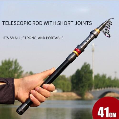 NEW Fast Travel Carbon Fiber Telescopic Spinning Casting Fishing Rod High Fishing Rod Super Hard 1.8m~3.6m Lure Fishing Rods