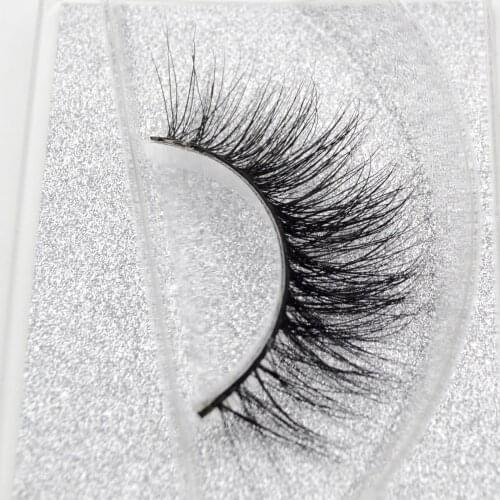 Visofree 1 Pair 3D Real Mink False Eye Lashes Extension Makeup Soft Fashion Fake Eyelashes A12