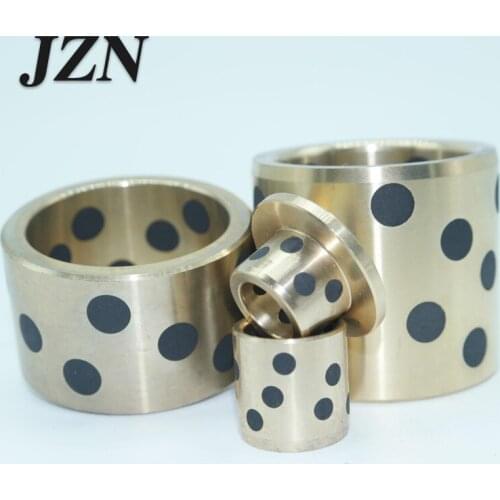 JDB inlaid graphite copper sleeve / oil-free bushings / self-lubricating oil bearing / copper sleeve diameter 18mm 20mm
