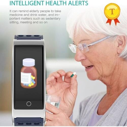 Waterproof heart rate blood pressure ecg ppg intelligent health alert fitness tracker smart band with one month standby bracelet