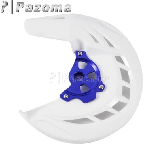 Pazoma Motorcycle White Front Brake Disc Guard Protection Cover for Yamaha YZ250F YZ250FX YZ450F YZ450FX 2014-2018