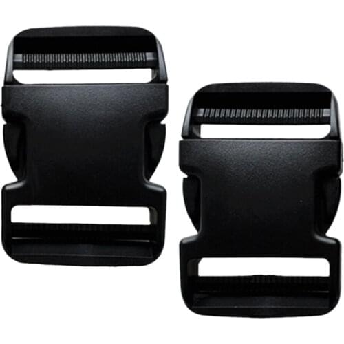 2Pcs Scuba Diving Buckle Plastic Black Strap Webbing Side Release Buckle 90mm