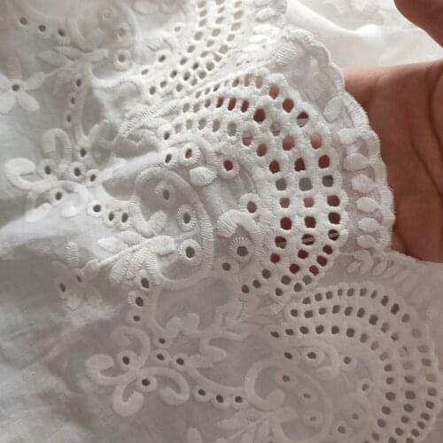 3Yds/lot 20cm wide exquisite handmade cotton embroidery lace skirt hem sofa home lace trims accessories AC513