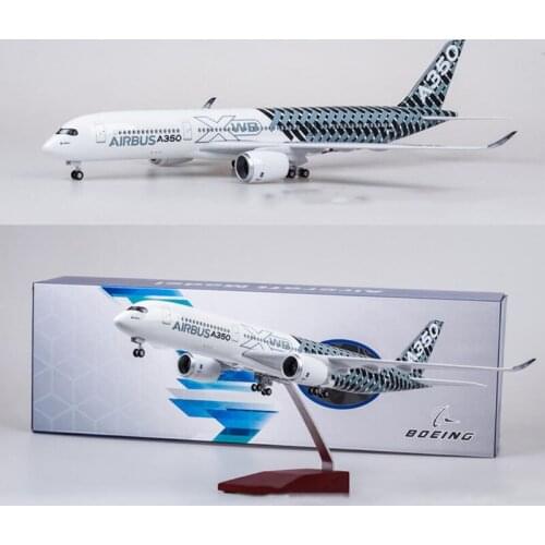 47CM 1/142 Airline Airbus A350 Prototype XWB Airplane Model W Light and Wheel Diecast Plastic Resin Plane For Collection toys