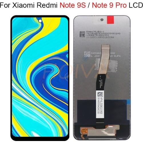 6.67'' Origianl For Xiaomi Redmi Note 9S LCD Display Touch Screen Digitizer Assesmbly Repair Parts For Redmi Note 9 Pro LCD