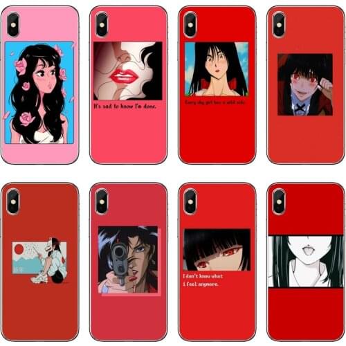 Phone Case Aesthetic Red Vaporwave Anime For Samsung Galaxy A71 A70 A60 A51 A50 A41 A40 A31 A30 A20E A21S A12 A10 A7 A5 A3