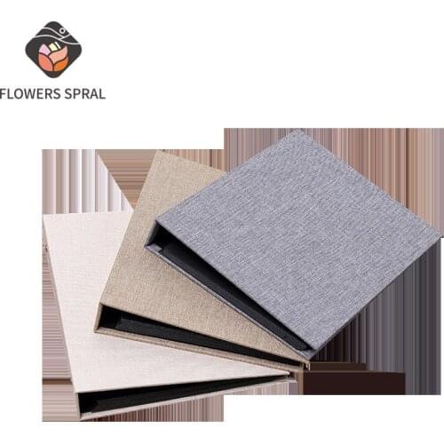 DIY Self-Adhesive 16 Inch Linen Photo Album Creative Home Idol Photo Storage Baby Growth Commemorative Album Holiday Gifts