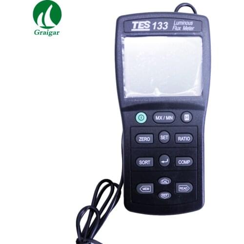 TES-133 Luminous Flux Meter Auto Ranging from 0.05 to 7000 Lumens Resolution 0.001 Lumens