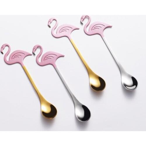 1 Piece Spoon Long Handle Coffee Spoons Flatware Decorative Teaspoon Stainless Steel Spoons Coffee Drinking Tools Kitchen Gadget