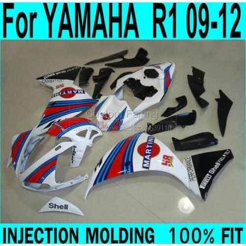 Best quality ABS Fairings For YAMAHA YZF R1 2009-2015 year model ( red blue line ) Injection Fairing kit ll29