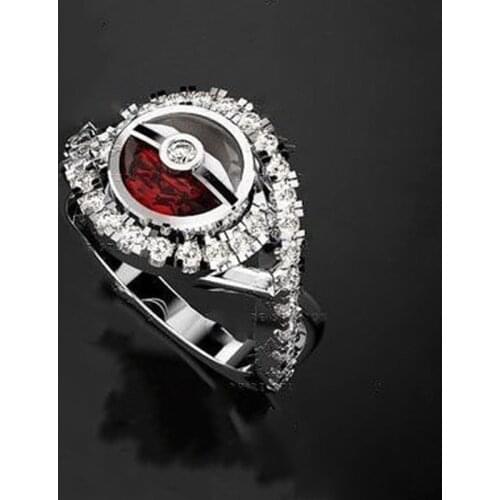 MENGYI 2020 New Fashion Unique Design Pokemon 9 2 5 Ring Match With Shiny Zircon Womens Wedding Ring Party Geometric Jewelry
