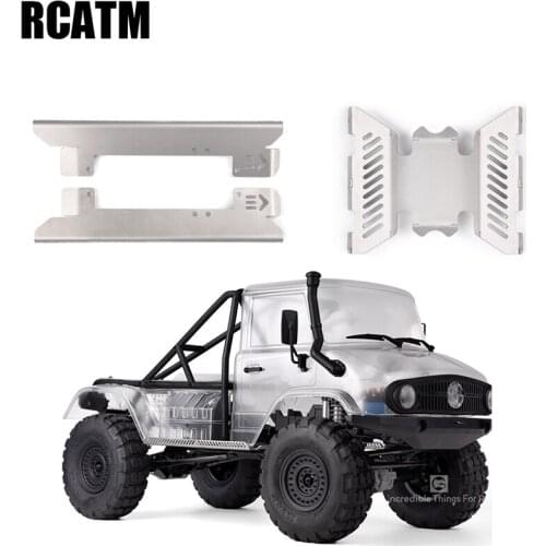 Stainless Steel Metal Side Guard & Chassis Armor For 1/10 RC Crawler Car UMG10 SCX10II Unimog