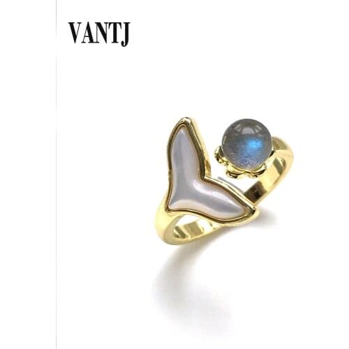 Real Natural Labradorite Ring Round Bead Gemstone 6mm for Women Party Wedding Gift Wholesale