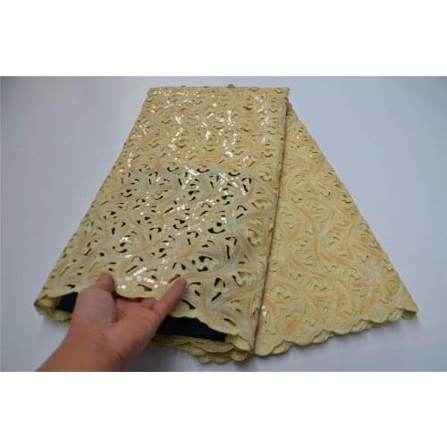 Latest African Organza Lace Fabric High Quality French Net Embroidery Sequins Tulle Lace Fabric For Nigerian Party OLP-222