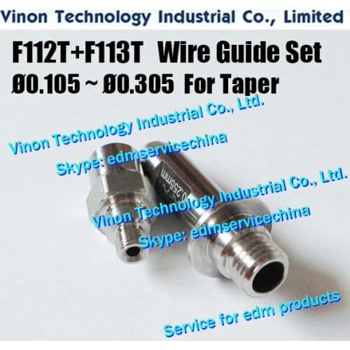 Ø0.105-Ø0.305MM F112T/45+F113T/45 Wire Guide Set For 45° Taper A290-8104-X704, A290-8104-X705, A290-8104-X706, A290-8110-Z714