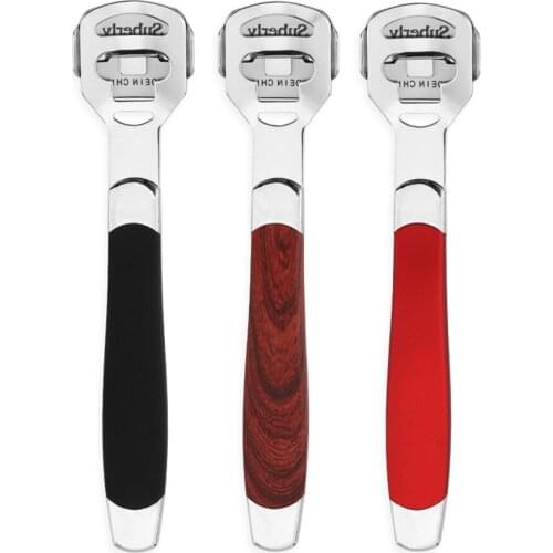 Foot Care Pedicure Callus Shaver Hard Skin Remover Wood Handle Hand Feet Heel Stainless Steel Pedicure Tool Professional Cutter