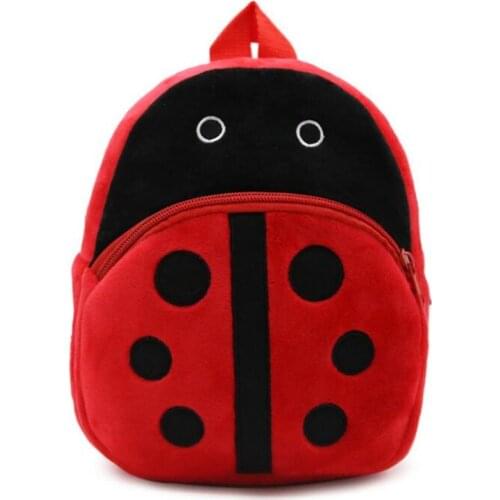 1-3 years Children Plush Backpack Cartoon Ladybug Bags Baby Toy Kids School Bag For Kindergarten Boy Girl Kawaii candy bag toys