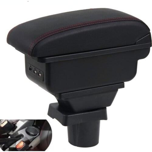 For Mitsubishi Attrage armrest box central Store content Storage box armrest box with cup holder USB interface