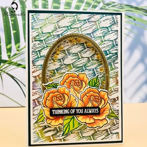 AlinaCraft CLEAR STAMPS layered rose flowers floral Scrapbook Card album paper craft rubber roller transparent silicon stamp