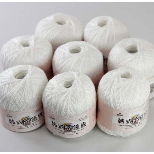 Free shipping 8Balls X50g New Soft Hand Knitting High quality soft 100% Cotton Crocheted Yarn F1