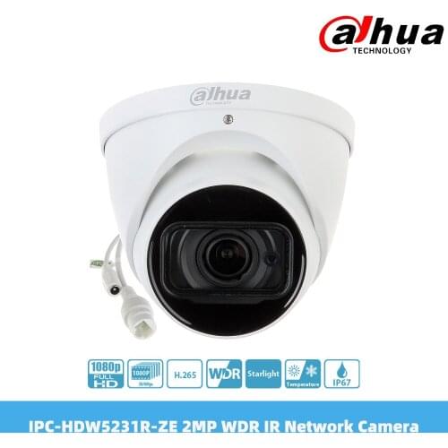 Dahua IPC-HDW5231R-ZE 2MP WDR IR Eyeball Network Camera H.265 & H.264 2.7mm ~13.5mm Motorized Lens IP67 IK10