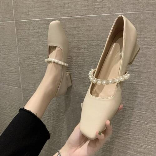 SIMPLEXEVER Shoes With Medium Heels