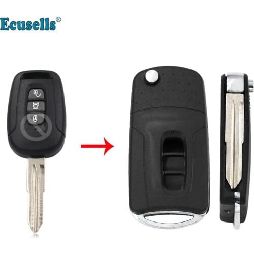 3 Buttons Flip Folding Remote Key Shell Case For Chevrolet Captiva 2008-2013 Uncut blade
