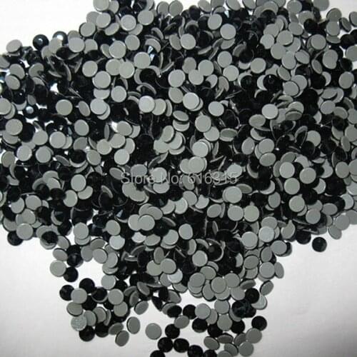 SS16 4mm with high reflective crystal hot-fix style with 1440pcs per pack ;black color of stones for jeans