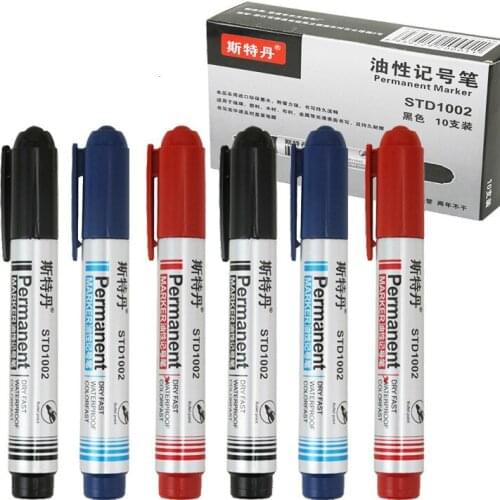 Stirdam Oily Marker Black Big Head Pen Large Capacity Thick Marker Office Stationery Wholesale