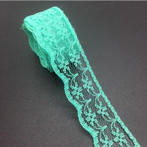 3/4" 20mm Wide (10yards/lot)Light green Handicrafts Embroidered Net Lace Trim Ribbon DIY Wedding/Birthday/Christmas Decorations