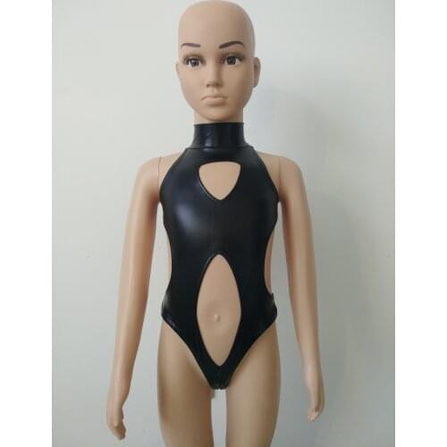 Women Girls Hollow out Leotard Shiny Metallic Gymnastics tights One Piece for Kids adults