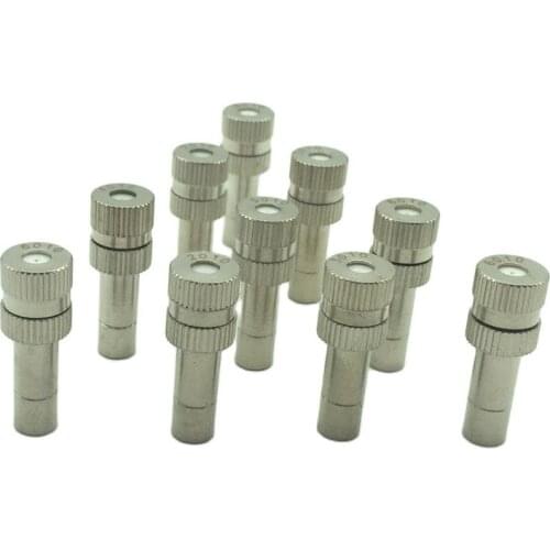 Fog Misting Nozzles Garden Water Mist Spraying System Nozzle Stainless Steel 50 Pcs Low Pressure 0.2mm~0.6mm Sprayers Pump Metal