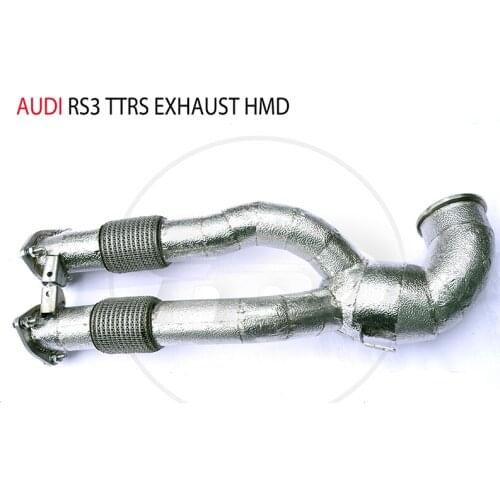 HMD Exhaust Manifold Downpipe for Audi RS3 TTRS Car Accessories With Catalytic Header Without Cat